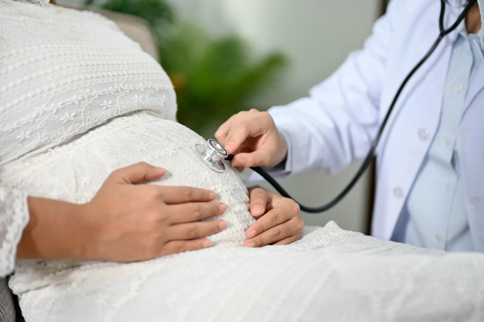 A patient in her second trimester in consultation with an SMSG GP at Earlwood.