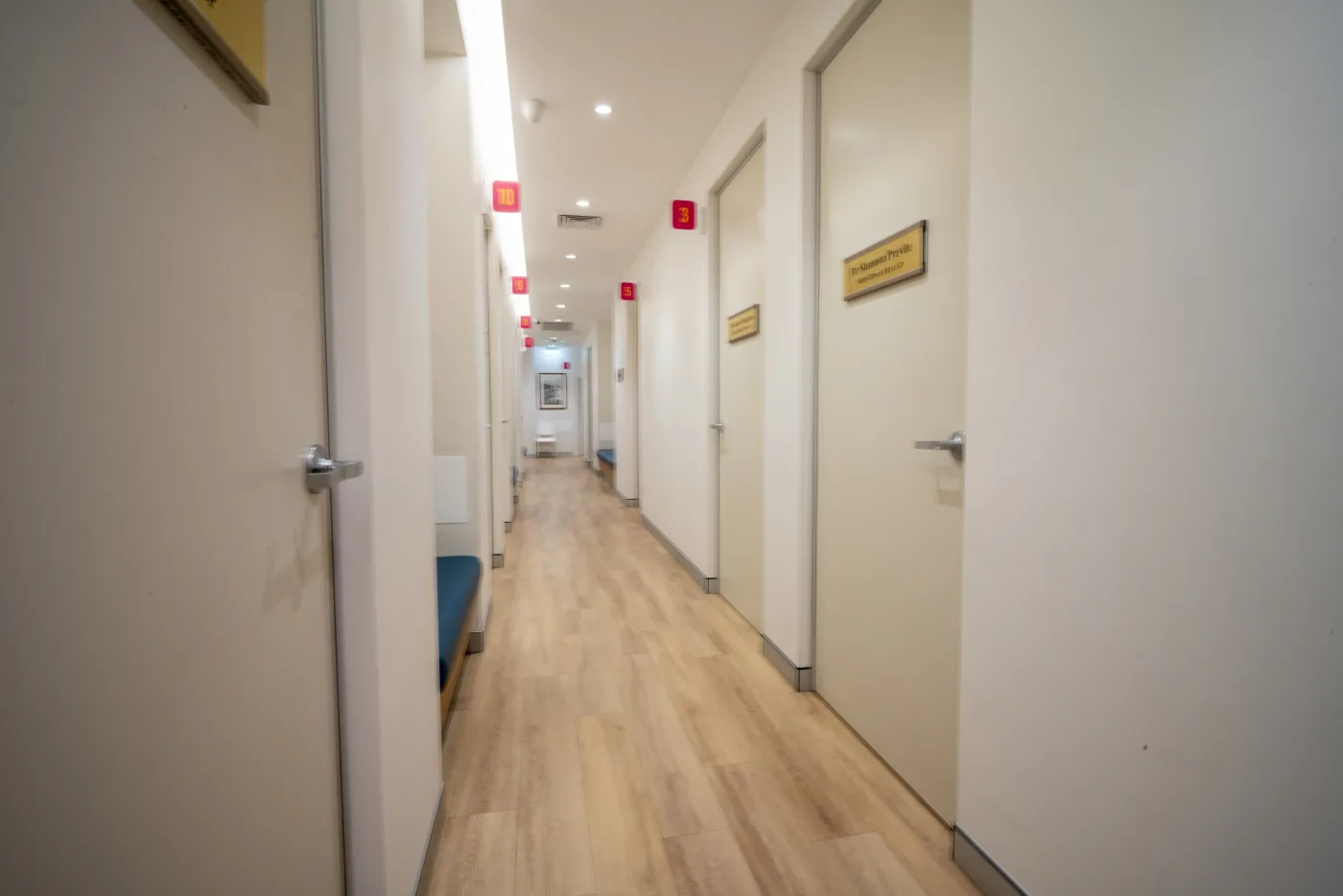 Warm corridor inside an SMSG centre