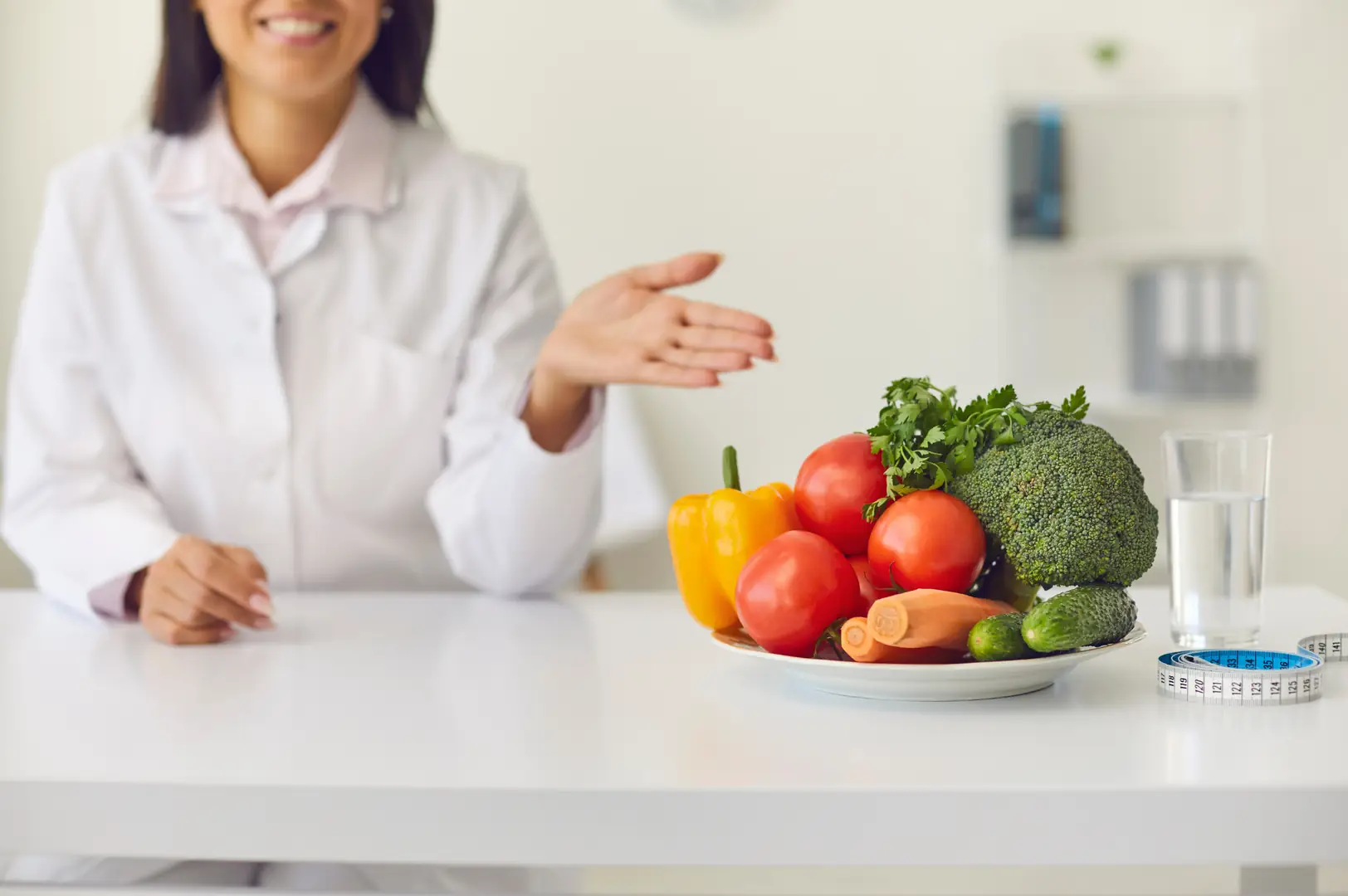 A dietetics consultation at an SMSG centre.