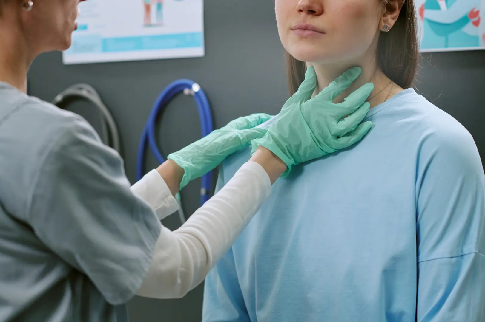 An endocrinologist reviewing lab results at Excelsia.