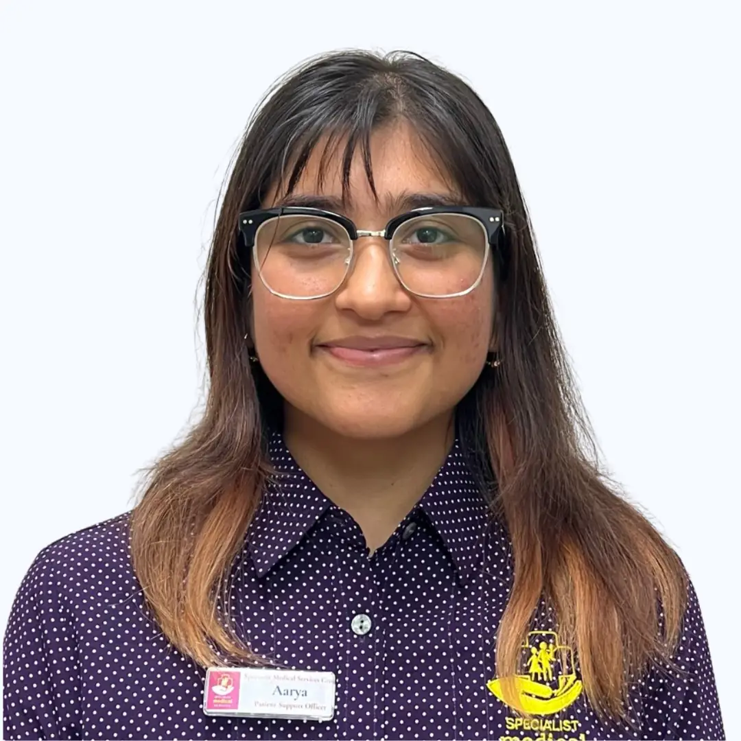 Aarya, Patient Support Officer at SMSG