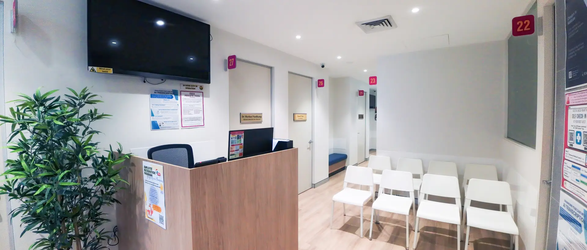 Warm interior of an SMSG treatment room